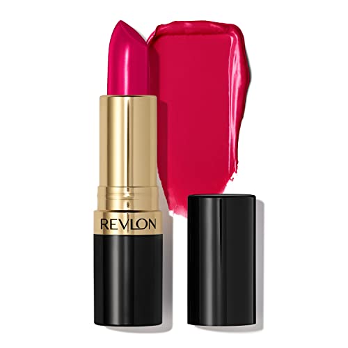 Revlon Lipstick, Super Lustrous Lipstick, Creamy Formula For Soft, Fuller-Looking Lips, Moisturized Feel in Reds & Corals, Cherries In The Snow (440) 0.15 oz