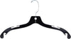 Sswbasics Black Plastic Dress Hangers 17 in, 20 Pack Hangers for Dresses | Slim black profile maximizes closet space while the secure design keeps dresses and tops from slipping.