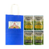 Big Top Deals USA Custom Bundle Snaps Veggie Chips - Lightly Salted & White Cheddar, (2 Bags of Each Flavor) - 5.25x3.2x8 Blue Paper Bag Packaging