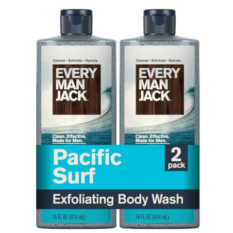 Every Man Jack Exfoliating Body Wash for Men, Pacific Surf - Personal Care