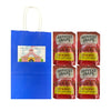 Big Top Deals USA Blue Paper Bag with Harvest Snaps Veggie Chips Crunchy Loops, Hot & Spicy, (5.25x3.2x8) – Custom Bundle by Big Top Deals USA, Snack - Candy - Snacks