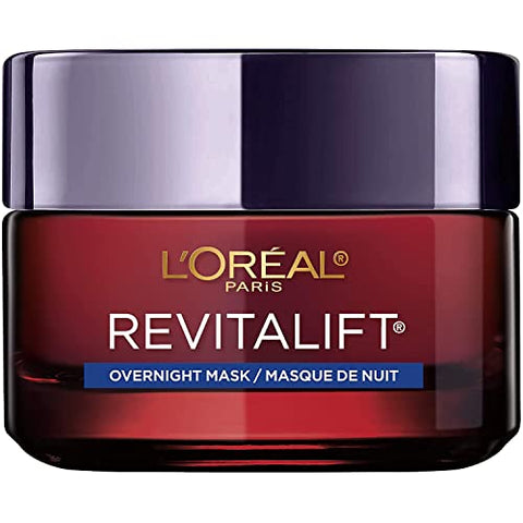 L'Oreal Paris Revitalift Triple Power Anti-Aging Overnight Mask, Pro Retinol, Hyaluronic Acid & Vitamin C, Reduce Wrinkles 1.7 Oz - Personal Care