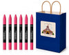 6-Piece Matte Lip Crayon Gift Set - Revlon 005 Sky High Bright Pink Shade, Long Lasting Ve - Image 3