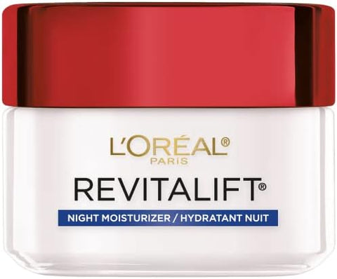 L'Oreal Paris RevitaLift Anti-Wrinkle Firming Night Cream, 1.7 Ounces Single pack - Personal Care