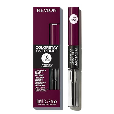 Revlon ColorStay Overtime Lipcolor, 500 Limitless Black Cherry, 0.07 fl oz - Personal Care