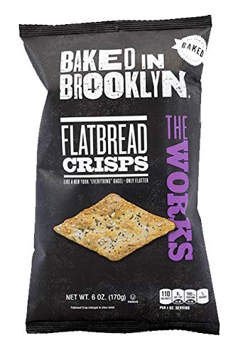 Baked in Brooklyn Flatbread Crisps,The Works, 6 oz (Pack of 2)