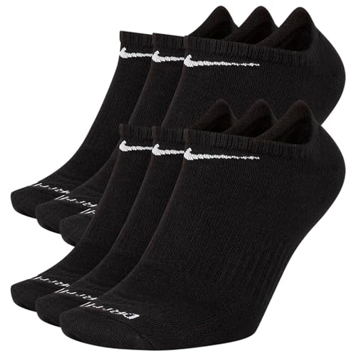 Nike Womens 6 Pack Lightweight No Show Socks Black 6-10