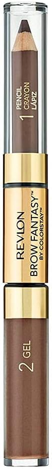 Revlon Eyebrow Gel & Pencil, ColorStay Brow Fantasy 2-in-1 Eye Makeup, Longwearing with Precision Tip, 108 Light Brown, 0.04 Oz