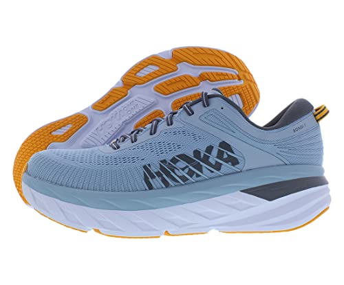 HOKA ONE ONE Bondi 7 Mens Shoes Size 9.5, Color: Blue Fog/Castlerock