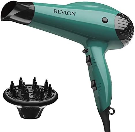 Revlon Volume Booster Hair Dryer | 1875W for Voluminous Lift and Body, (Green) - Personal Care
