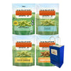 Big Top Deals USA Blue Paper Bag with Snaps Veggie Chips 4-Pack (Cheddar, Mango Chili Lime - Image 4