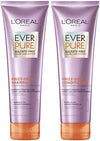 L'Oreal Paris Frizz Defy Shampoo and Conditioner Set, Frizz Control Hair Care with Marula Oil, EverPure, 8.5 Fl Oz, Set of 2 - Personal Care