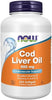 NOW Supplements, Cod Liver Oil 650 mg, Vitamins A & D-3, 250 Softgels - Image 1