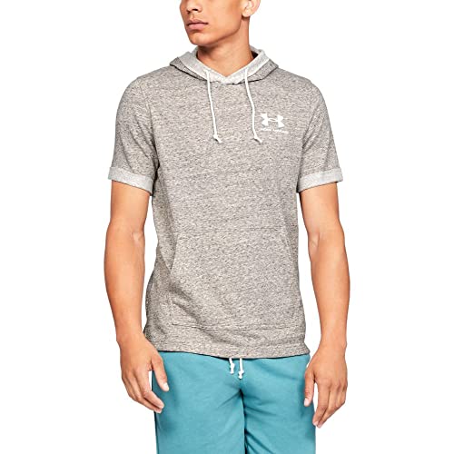 Under Armour Men's UA Sportstyle Terry Short Sleeve Hoodie XXL White