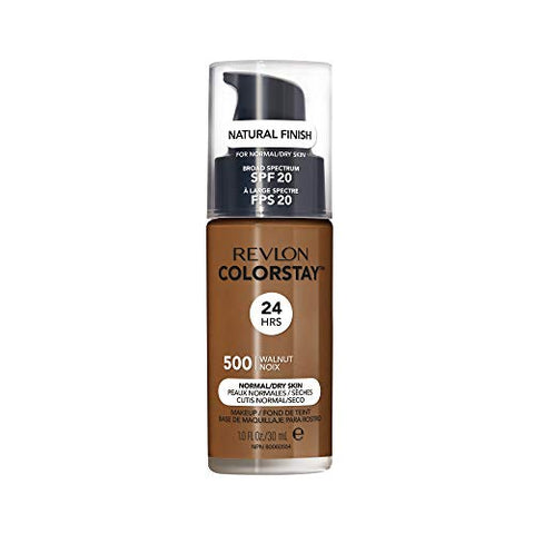 Revlon Colorstay Longwear Makeup Normal/Dry, 500 Walnut, 1 fl oz - Personal Care
