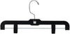 Big TOP DEALS USA 14-Inch Black Plastic Hangers with Adjustable Clips, Pants and Skirt Han - Image 4