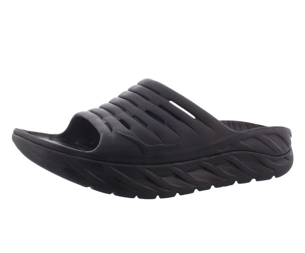 Hoka One One Ora Recovery Mens Sandals Size 10, Color: Black/Black