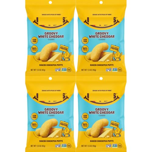 Chickpea Puffs Groovy White Cheddar, 1.5 oz Bags, 4 Pack - Personal Care