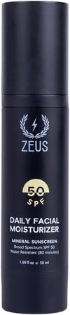 Zeus Men’s Face Moisturizer, Hydrating Daily Lotion with SPF 50 Sunscreen - Personal Care