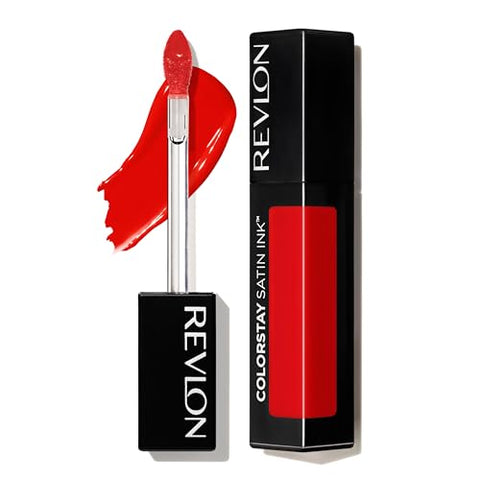 Revlon ColorStay Satin Ink Lipstick, 014 Smokin' Hot, 0.17 fl oz - Personal Care