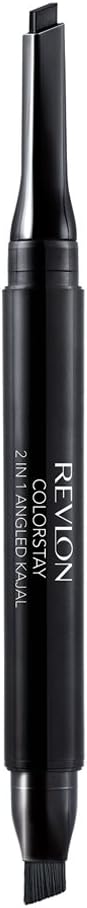 Revlon Pencil Eyeliner, ColorStay 2-in-1 Eye Makeup,Waterproof, Longwearing with Smudge Brush, Angled Kajal Eyeliner, 101 Onyx, 0.01 Oz - Beauty - Cosmetics