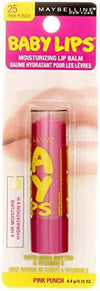 Maybelline Baby Lips Moisturizing Lip Balm SPF 20, Pink Punch 0.15 oz (Pack of 5)