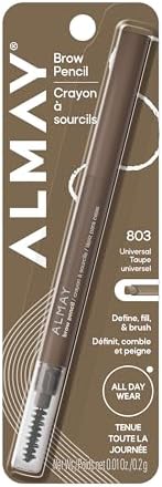 Almay Brow Pencil with Spoolie Brush, 803 Universal Taupe