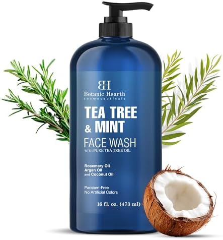 Botanic Hearth Tea Tree Face Wash With Mint - 16 Fl oz - Personal Care