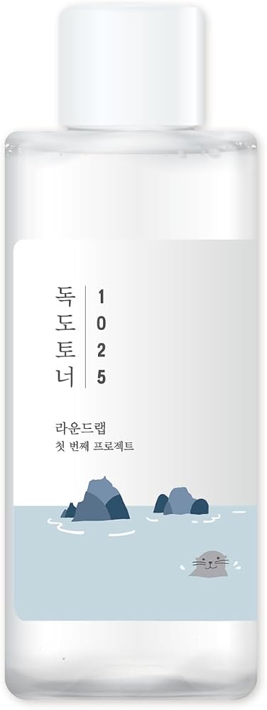 Round LAB Dokdo Toner (Unscented) | Exfoliating Dead Skin Cells Without Irritation, Hydrating, Watery Type Toner (3.38fl.oz) - Personal Care