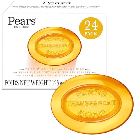 Pears Glycerin Soap, Amber , 4.4 Oz Ea - Personal Care