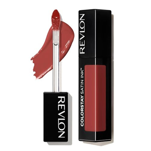 Revlon ColorStay Satin Ink Liquid Lipstick, Longwear Rich Lip Colors, Formulated with Black Currant Seed Oil, 013 Holy Pumpkin, 0.17 fl oz - Personal Care