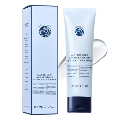 Korean pH-Balanced Gentle Facial Cleanser with Water Lily Extract - Personal Care