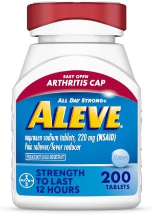 Aleve Easy Open Arthritis Cap Tablets, Naproxen Sodium for Pain Relief ‐ 200 Count