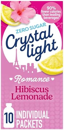 Crystal Light Drink Mix, 10 packets, Hibiscus Lemonade, 0.14 oz