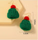 NEW BIG TOP DEALS CHRISTMAS XMAS HOLIDAY GREEN WOOL WOOLY HAT EARRINGS WITH RED POM POM GREAT FOR COSTUME CARNIVAL DRESS UP CASUAL GIFT GRAB BAG FOR WIFE DAUGHTER GIRLFRIEND