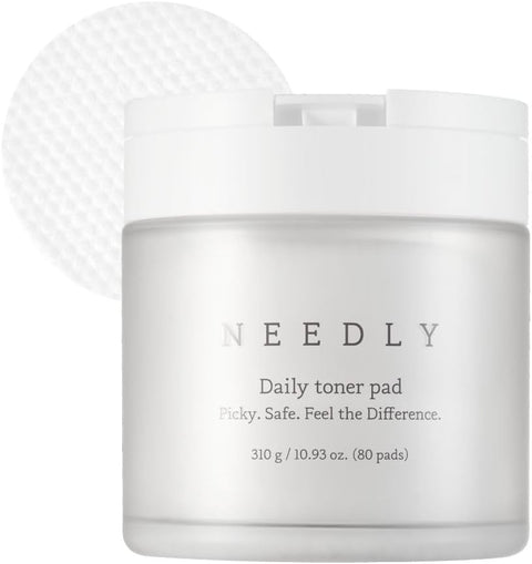 Needly Daily Toner Pad I Exfoliating Pads for Face with BHA & PHA (80 Pads) (Daily Toner Pad 80) - Personal Care
