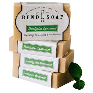 Bend Soap Company Eucalyptus Spearmint Goat Milk Soap , Refreshing Mint Bar Soap, Handmade Natural Soap for Men & Women, 4.5 oz Bars - Personal Care
