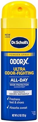 Dr. Scholl's Odor-X Foot Powder Spray, Shoe Deodorizer, 4.7 oz