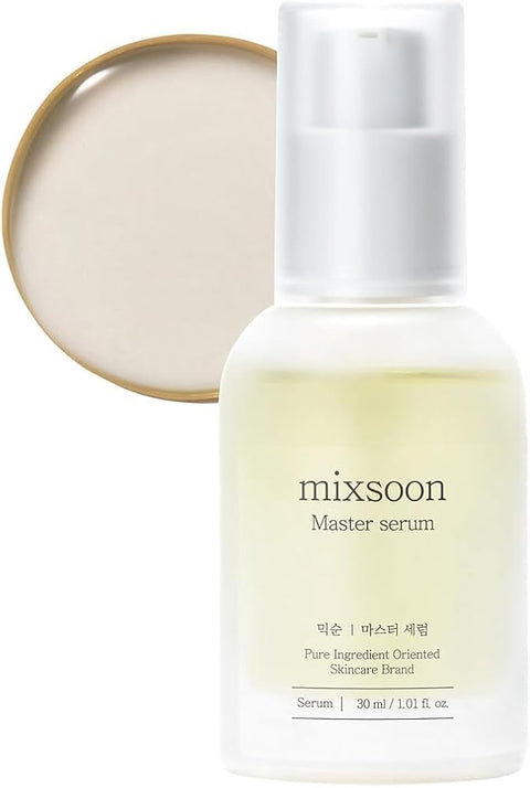 Mixsoon Master Serum Moisturizing Serum-Intensive Moisturizing and Revitalizing for Face, Lightweight Formula for Radiant 30ml / 1.01 fl.oz. Korean Glass Skin Care