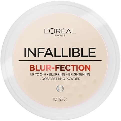 L'Oreal Paris Infallible Blur-fection Longwear Loose Setting Powder, Blurring Face Powder With Up to 24HRs of Wear, Translucent Light, 1 Kit - Personal Care