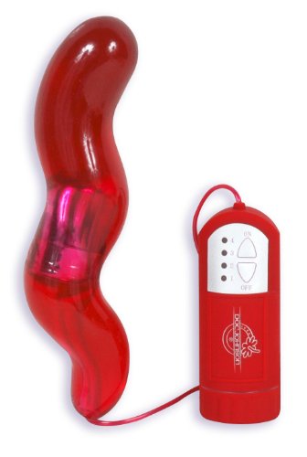 Doc Johnson Lucid Dream #7, Vibrator with Waterproof, Multi-Speed Controller, Red