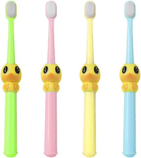 FOMIYES 4pcs Duck Tooth Brush for Boys and Girls Soft Bristle Toothbrush Boys and Girls Cartoon Tooth Safe for Toddlers