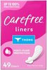Carefree Panty Liners for Women, Thong Liners, Unwrapped, Unscented, 49 ct - Personal Care - Image 1