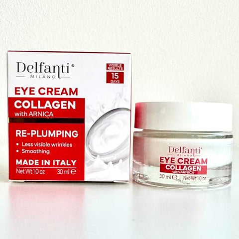Delfanti Milano • COLLAGEN RE-PLUMPING EYE CREAM with ARNICA • Smoothing• Less Visible Wrinkles • Fast Result • Vegan • Made in Italy - Personal Care