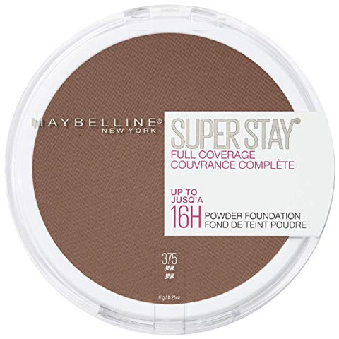 Maybelline Super Stay Full Coverage Powder Foundation Makeup, Up to 16 Hour Wear, Soft, Creamy Matte Foundation, Java, 1 Count - Personal Care