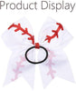 16PCS 8" Large Cheer Hair Bows Ponytail Holder Elastic Band for Cheerleading Girls - Image 5