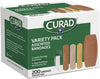 CURAD Assorted Adhesive Bandages, 4-Sided Seal, Variety Pack, 200 Count, 1 Pack - Image 4