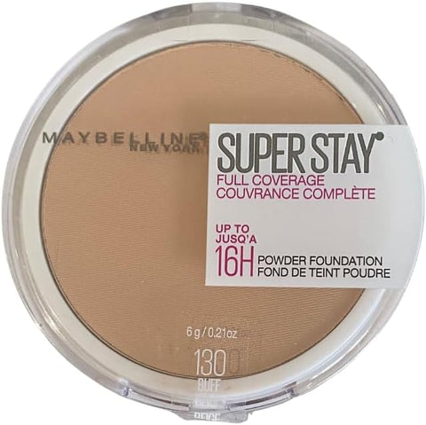 Maybelline Super Stay Full Coverage Powder Foundation Makeup, Up to 16 Hour Wear, Soft, Creamy Matte Foundation, Buff Beige, - Face Makeup - Beauty