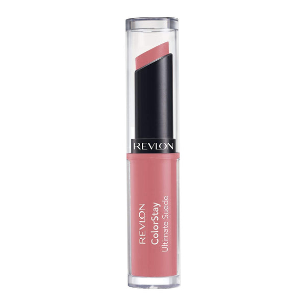 REVLON Lipstick, ColorStay Ultimate Suede Lipstick, High Impact Lip color with Moisturizing Creamy Formula, Infused with Vitamin E, 025 Socialite, 0.09 Oz