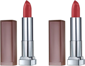 Maybelline Color Sensational Creamy Matte Lipstick, Touch of Spice, 2 Count
